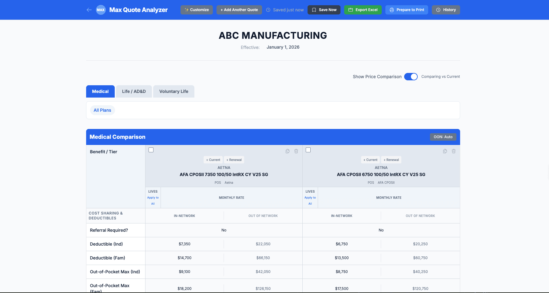 Quote Analyzer Dashboard